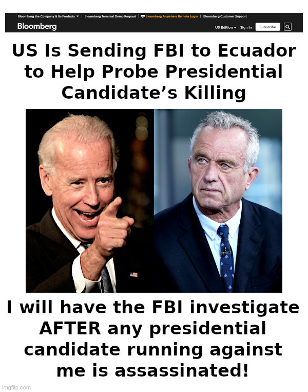 An Easy Choice For Voters: Crooked Joe Biden Or JFK Jr. ? | image tagged in crooked,joe biden,fbi,presidential candidates,assassination,jfk jr | made w/ Imgflip meme maker
