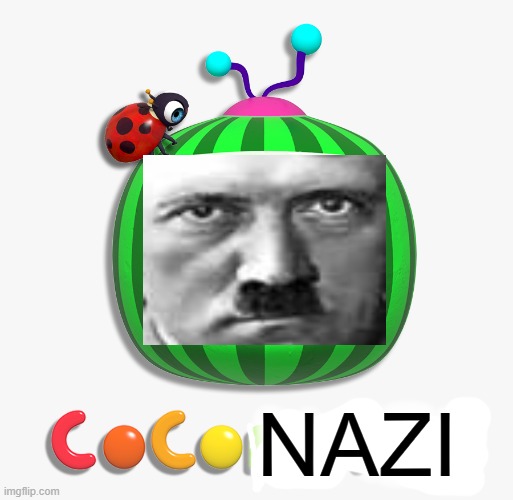 cocomelon logo | NAZI | image tagged in cocomelon logo | made w/ Imgflip meme maker