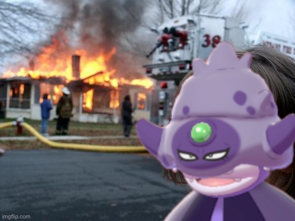 Bro committed Arson! | image tagged in memes,disaster girl,pokemon | made w/ Imgflip meme maker