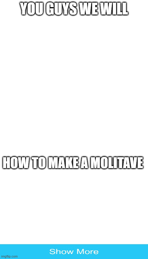 how to make a molitave | YOU GUYS WE WILL; HOW TO MAKE A MOLITAVE | image tagged in blank white template | made w/ Imgflip meme maker