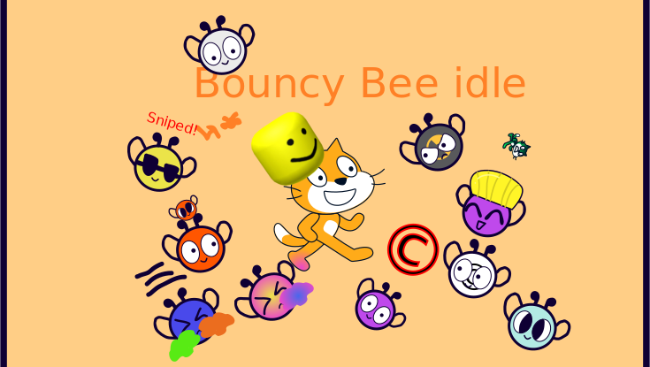 High Quality Bouncy Bee idle logo as enemies Blank Meme Template
