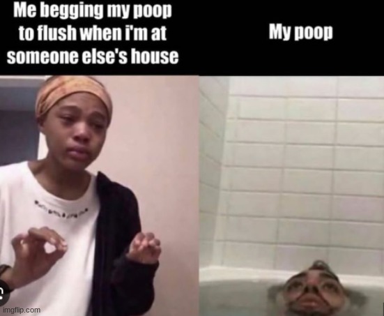 i once overflowed my aunt's toilet... | image tagged in relatable | made w/ Imgflip meme maker