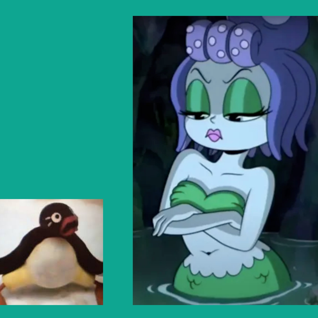 Pingu is scared by the cala maria Blank Meme Template