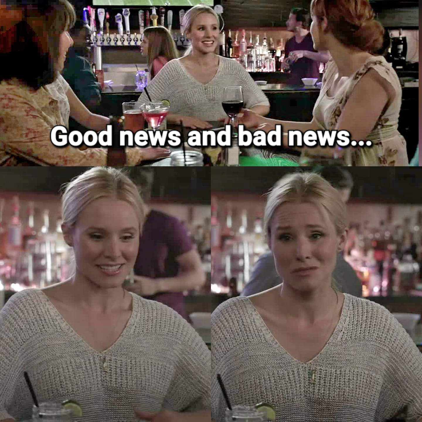 High Quality Good News/Bad News Good Place Blank Meme Template