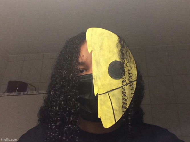 Done! :D (MY HAIR IS RUINING EVERYTHING- LIKE WHY YOU GOTTA RUINE THE WHOLE VIBE OF THIS MASK-) | made w/ Imgflip meme maker