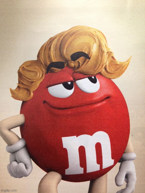 m&m | image tagged in m m peanut butter hair | made w/ Imgflip meme maker