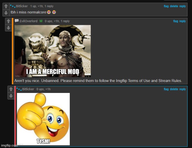 i got normalcore unbanned | made w/ Imgflip meme maker