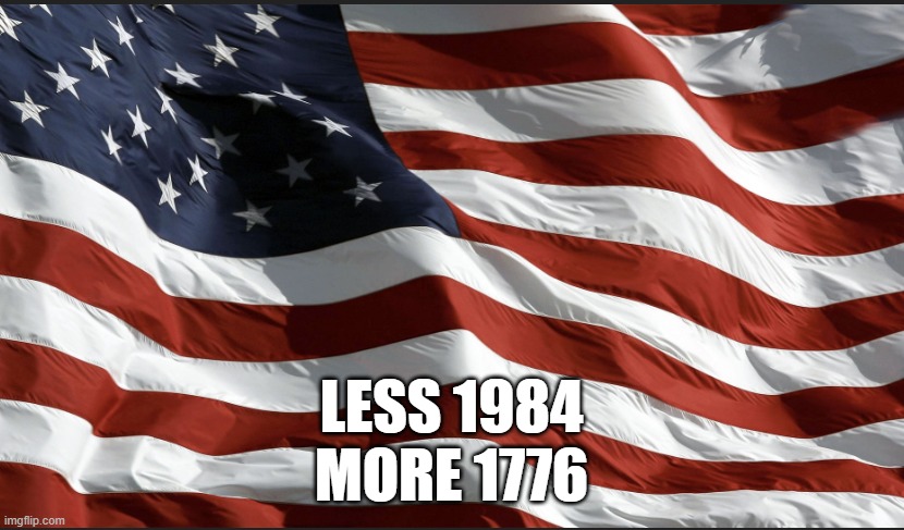 1776 not 1984 | LESS 1984
MORE 1776 | image tagged in george orwell,orwellian,1984,revolution,american revolution,revolutionary war | made w/ Imgflip meme maker