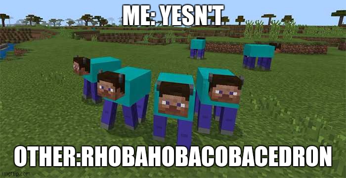 me and the boys | ME: YESN'T; OTHER:RHOBAHOBACOBACEDRON | image tagged in me and the boys | made w/ Imgflip meme maker