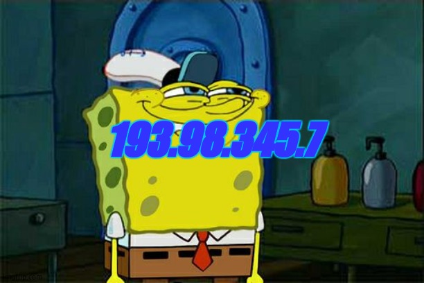 Don't You Squidward | 193.98.345.7 | image tagged in memes,don't you squidward | made w/ Imgflip meme maker