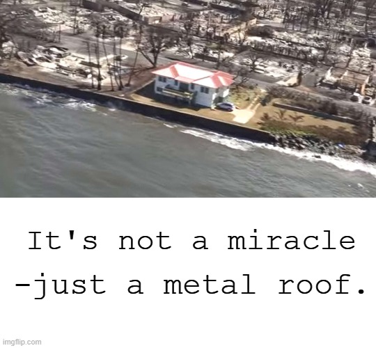 Asphalt shingles?  Sure -why ever wouldn't I want make my roof out of fuel? | -just a metal roof. It's not a miracle | image tagged in feeling left out,blank text bar | made w/ Imgflip meme maker