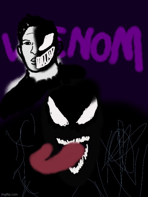 I tried to trace Eddie Brock but it ended up looking like a wojak | image tagged in drawing | made w/ Imgflip meme maker