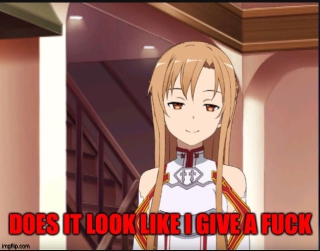 No I dont | image tagged in asuna | made w/ Imgflip meme maker