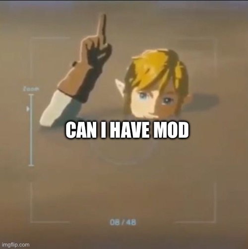 I would like to help this stream | CAN I HAVE MOD | image tagged in link,botw,the legend of zelda | made w/ Imgflip meme maker