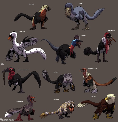 Dinofied Birds (Art by HellraptorStudios) | made w/ Imgflip meme maker