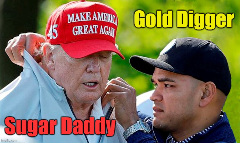 Who is Walt Nauta? | Gold Digger; Sugar Daddy | image tagged in donald trump,sugar daddy,walt nauta,gold digger | made w/ Imgflip meme maker