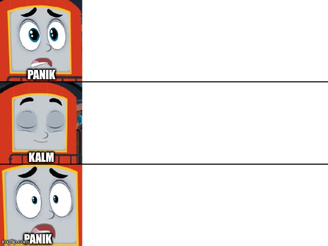 Panik Kalm Panik Except With Bruno (Why It's Posted? Go To This Link -> https://thomas-and-friends-all-engines-go.fandom.com/f/p | PANIK; KALM; PANIK | image tagged in bruno,panik kalm panik,thomas,thomas the train,thomas the tank engine | made w/ Imgflip meme maker