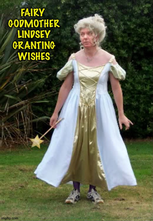 Lindsey Graham fairy | FAIRY 
GODMOTHER
LINDSEY
GRANTING
WISHES | image tagged in lindsey graham fairy | made w/ Imgflip meme maker