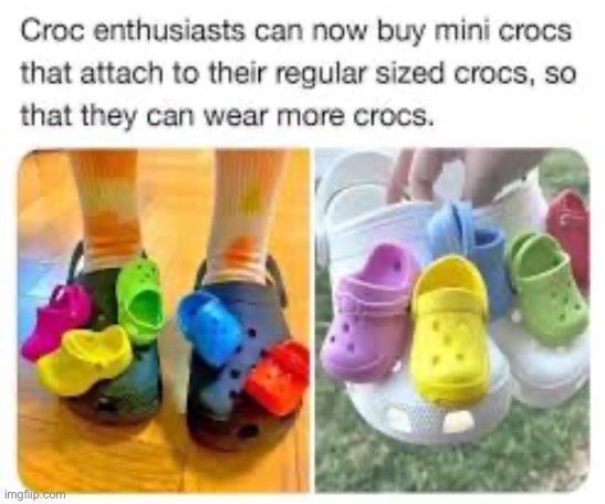 Croc stack | image tagged in crocs | made w/ Imgflip meme maker