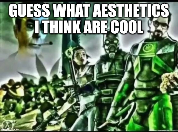 one of mine starts with Fr | GUESS WHAT AESTHETICS I THINK ARE COOL | image tagged in weed life 2 | made w/ Imgflip meme maker
