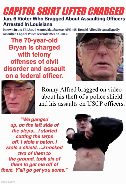 Ronald Alfred Bryan Arrested | image tagged in assault,domestic terrorists,exposure,treason,safety in numbers,traitors | made w/ Imgflip meme maker