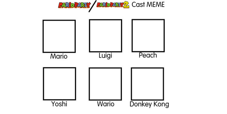 High Quality mario party cast Blank Meme Template