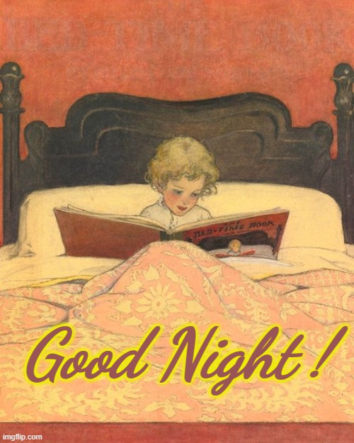 Bedtime story | Good Night ! | image tagged in goodnight,bedtime,story book,sleep | made w/ Imgflip meme maker