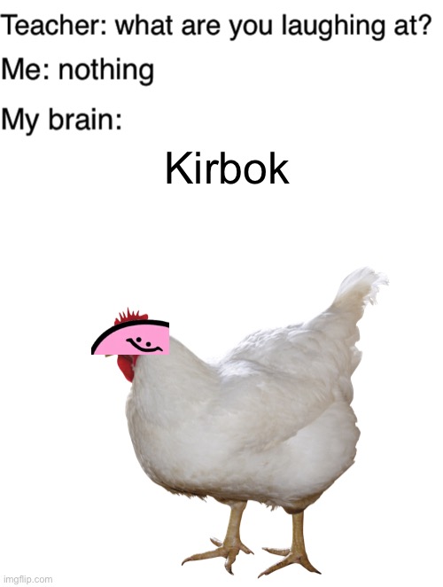 Kirbok | image tagged in teacher what are you laughing at,whiteboard | made w/ Imgflip meme maker