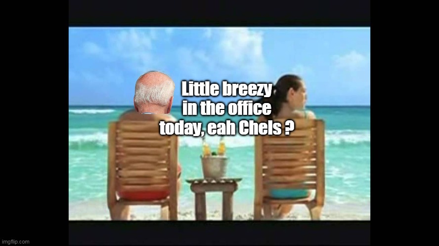 Little breezy in the office today, eah Chels ? | made w/ Imgflip meme maker