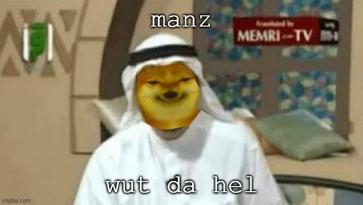 Muslim Arab Doge | manz; wut da hel | image tagged in muslim arab doge | made w/ Imgflip meme maker