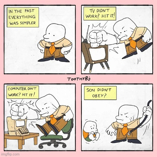 The past | image tagged in belt,comics,comics/cartoons,tv,computer,television | made w/ Imgflip meme maker