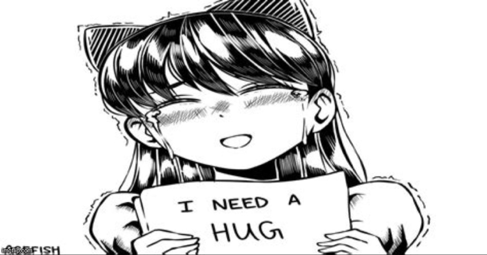 Komi wants a hug | image tagged in komi can't communicate,i need a hug,hug,anime,cute,komi | made w/ Imgflip meme maker