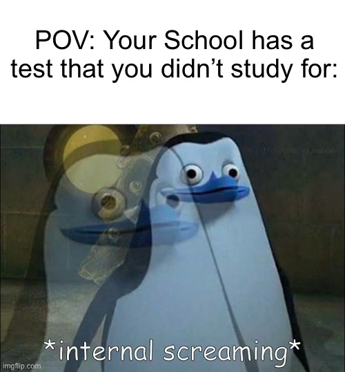 Spain without the S | POV: Your School has a test that you didn’t study for: | image tagged in internal screaming but blue,school,private internal screaming,exam,test | made w/ Imgflip meme maker