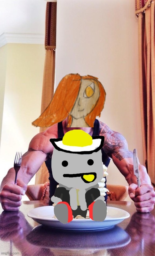 Made this because real | image tagged in the rock's pancakes | made w/ Imgflip meme maker