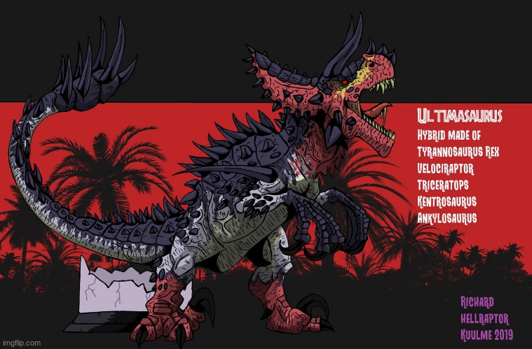 Ultimasaurus (Art by HellraptorStudios) | image tagged in jurassic park,jurassic world,hybrid | made w/ Imgflip meme maker