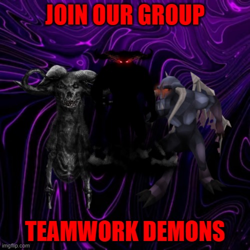 Rogue Demon | JOIN OUR GROUP; TEAMWORK DEMONS | image tagged in roblox | made w/ Imgflip meme maker