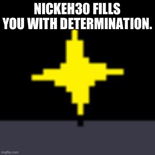 X Fills You With Determination | NICKEH30 FILLS YOU WITH DETERMINATION. | image tagged in x fills you with determination | made w/ Imgflip meme maker