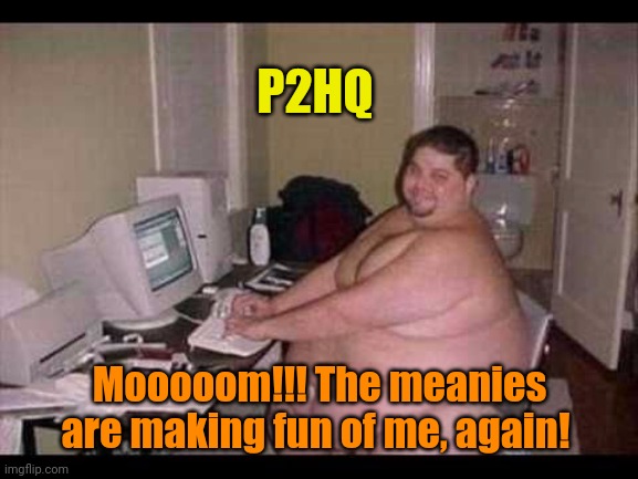 Basement Troll | P2HQ Mooooom!!! The meanies are making fun of me, again! | image tagged in basement troll | made w/ Imgflip meme maker