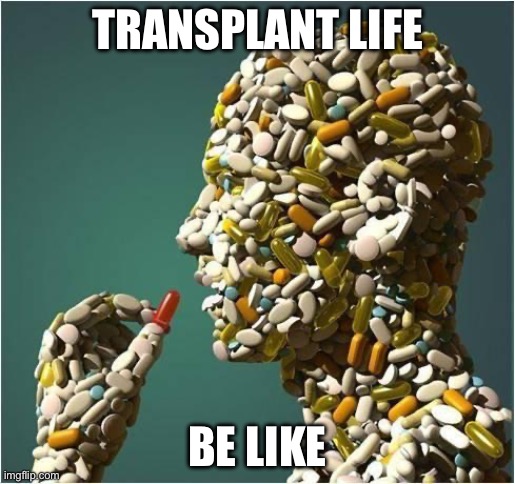 It do be like that | TRANSPLANT LIFE; BE LIKE | image tagged in pills,transplant | made w/ Imgflip meme maker