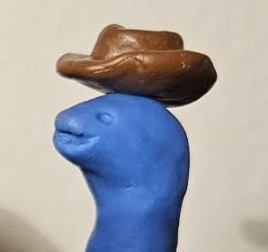 High Quality Clay dinosaur cowboy Blank Meme Template