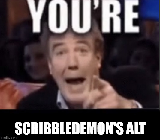 You’re underage user | SCRIBBLEDEMON'S ALT | image tagged in you re underage user | made w/ Imgflip meme maker