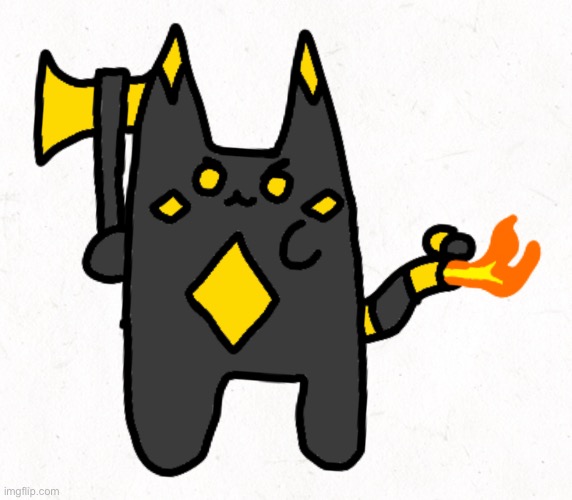 Lay (with help from eggy (the oc)) has gotten a new body (yes with a flamethrower) | made w/ Imgflip meme maker