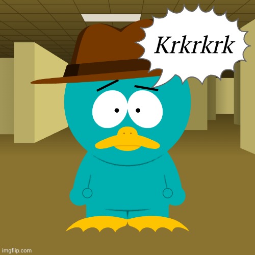 Cursed image | image tagged in perry the platypus,the backrooms,south park | made w/ Imgflip meme maker