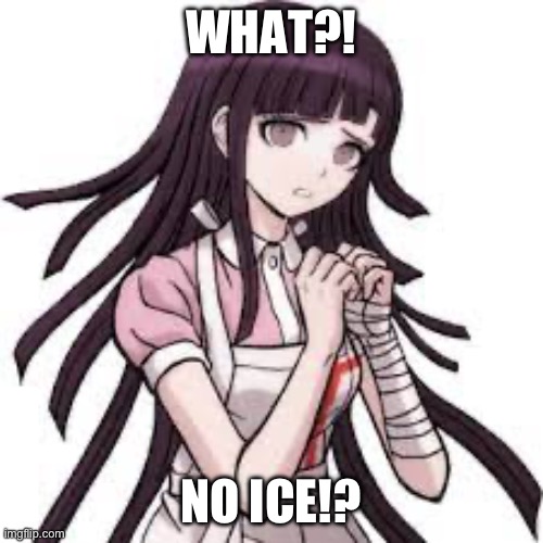 MIKAN THINKS UR SUS | WHAT?! NO ICE!? | image tagged in mikan thinks ur sus | made w/ Imgflip meme maker