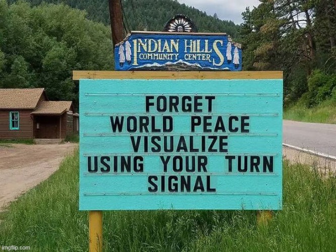 Turn. signal. How hard is that? | image tagged in turn signal,funny,driving,world peace,idiots | made w/ Imgflip meme maker