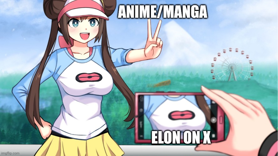 Elon anime | ANIME/MANGA; ELON ON X | image tagged in anime boobs | made w/ Imgflip meme maker