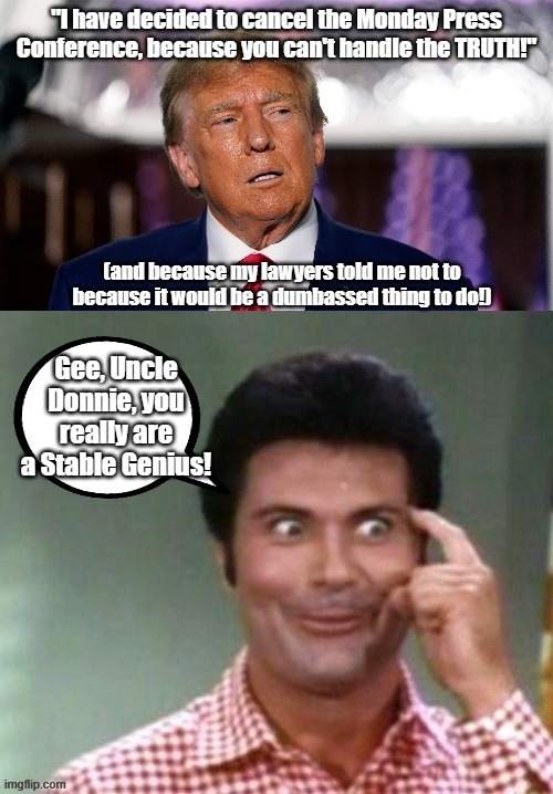 Donnie changes his 'mind' | Gee, Uncle Donnie, you really are a Stable Genius! | made w/ Imgflip meme maker