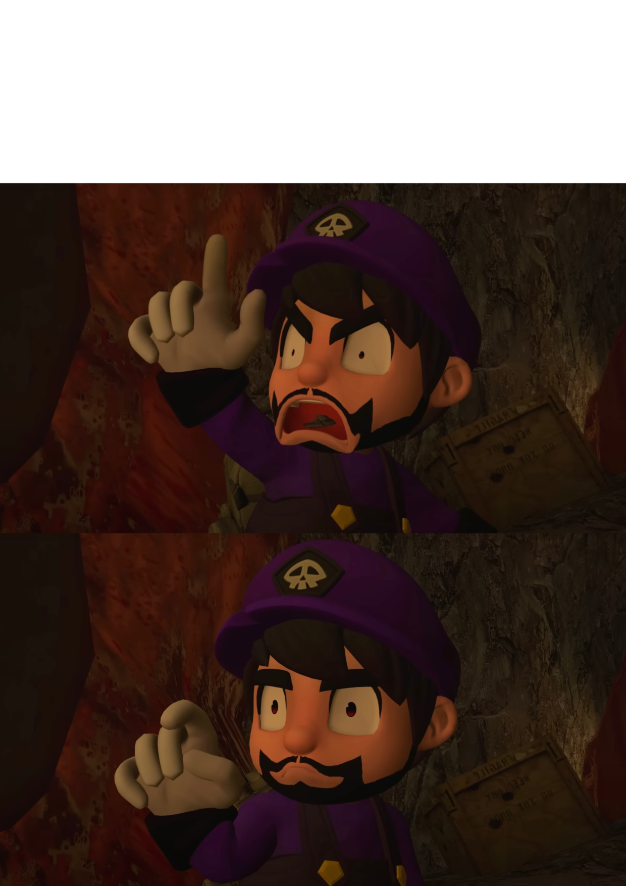 High Quality SMG3 point Blank Meme Template
