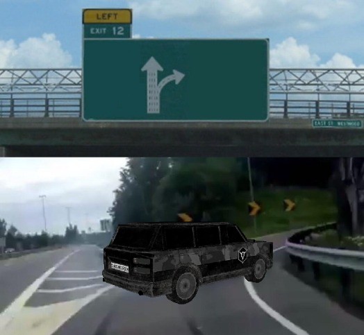 High Quality Left Exit 12 Off Ramp SCPSL Blank Meme Template