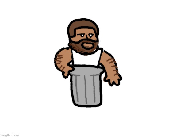 My most important Character i have ever introduced, TrashCan Man, he is 10x more powerful than all of my ocs combined | made w/ Imgflip meme maker